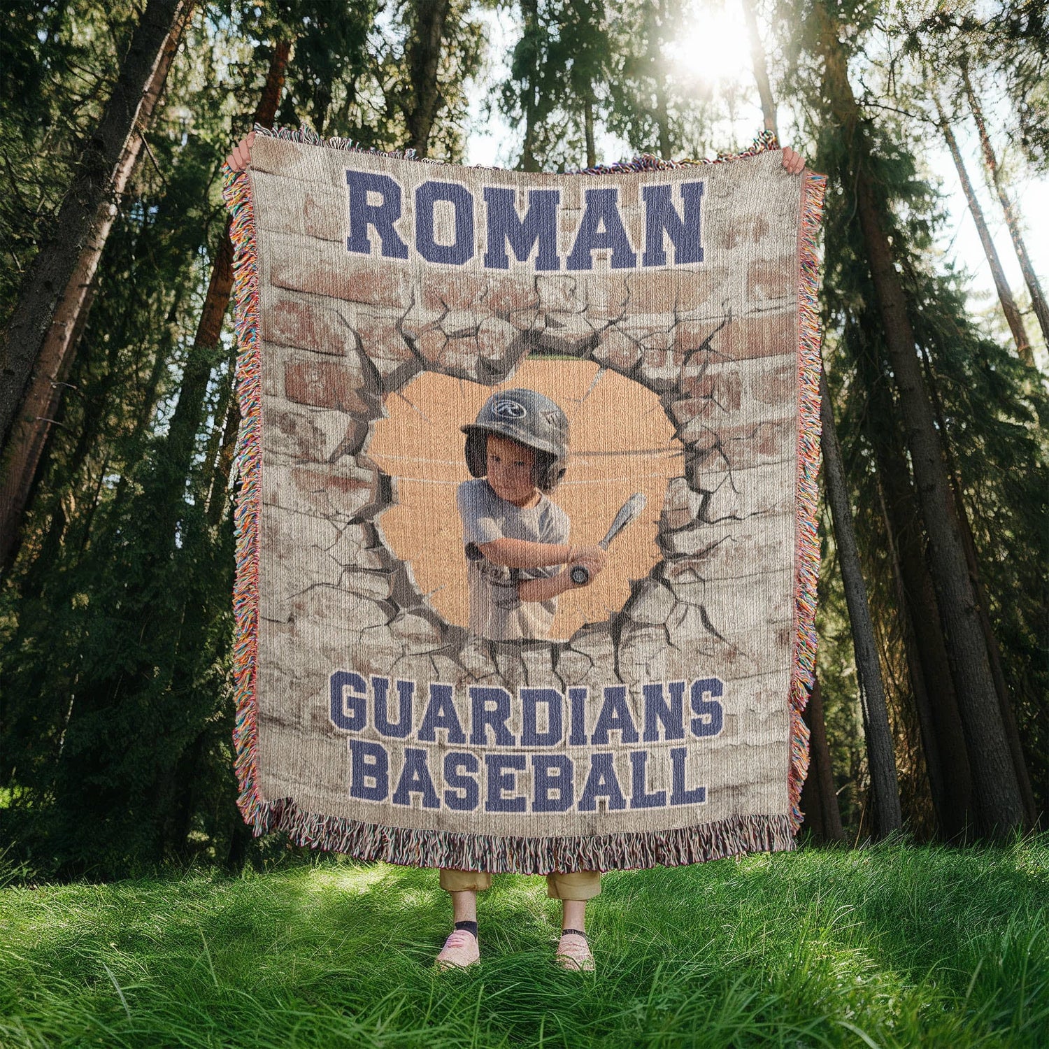 Sports-Themed Woven Blankets