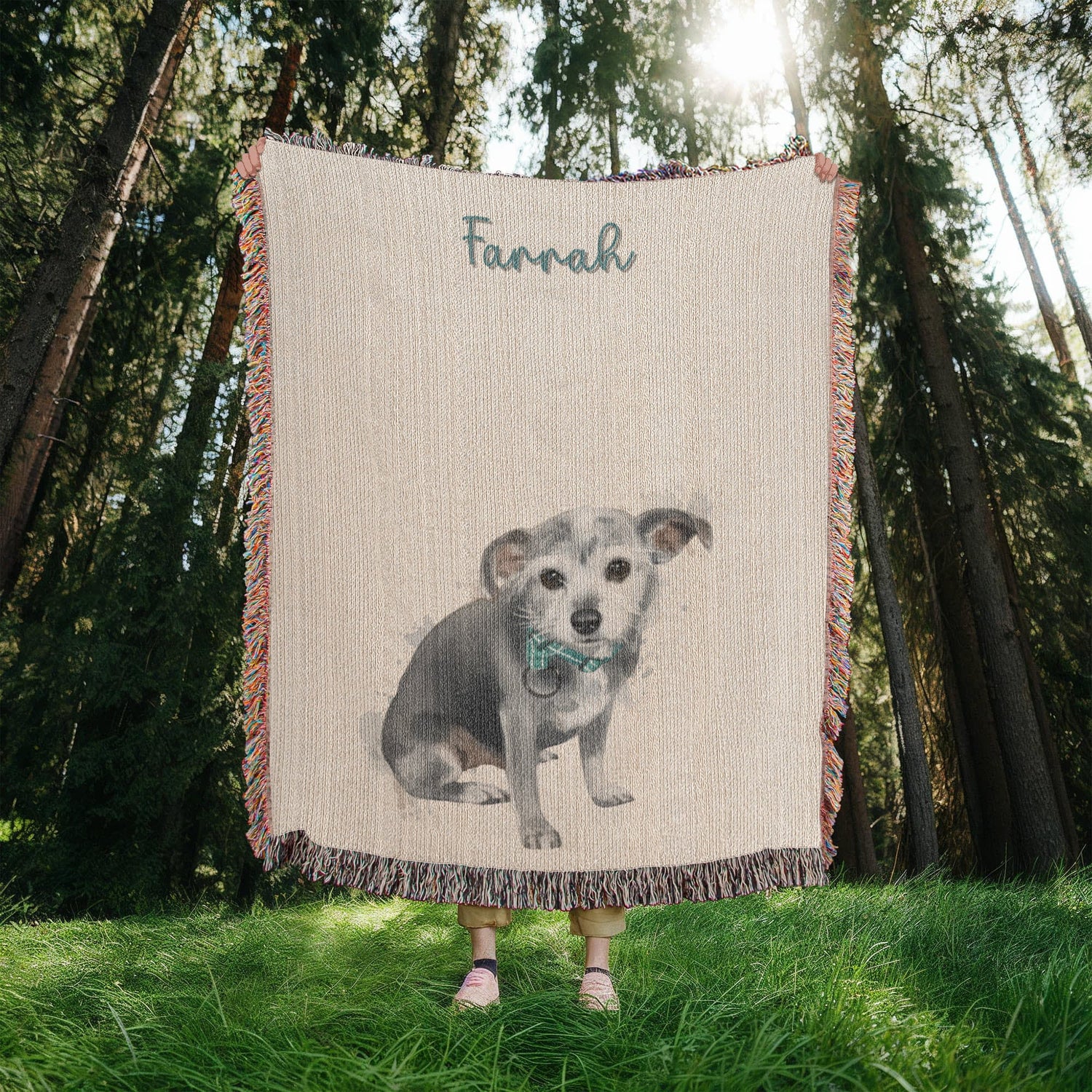 Pet-Themed Woven Blankets