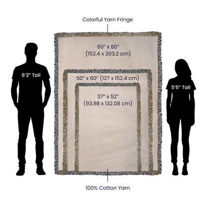 Valentine's Doodle Woven Blanket – Personalized Couple Gift
