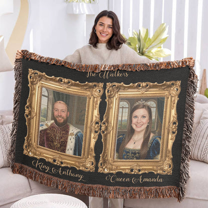 Custom Royalty Portrait Blanket – Turn Your Photo Into a Regal Heirloom Keepsake