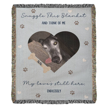 Custom Pet Memorial Woven Blanket