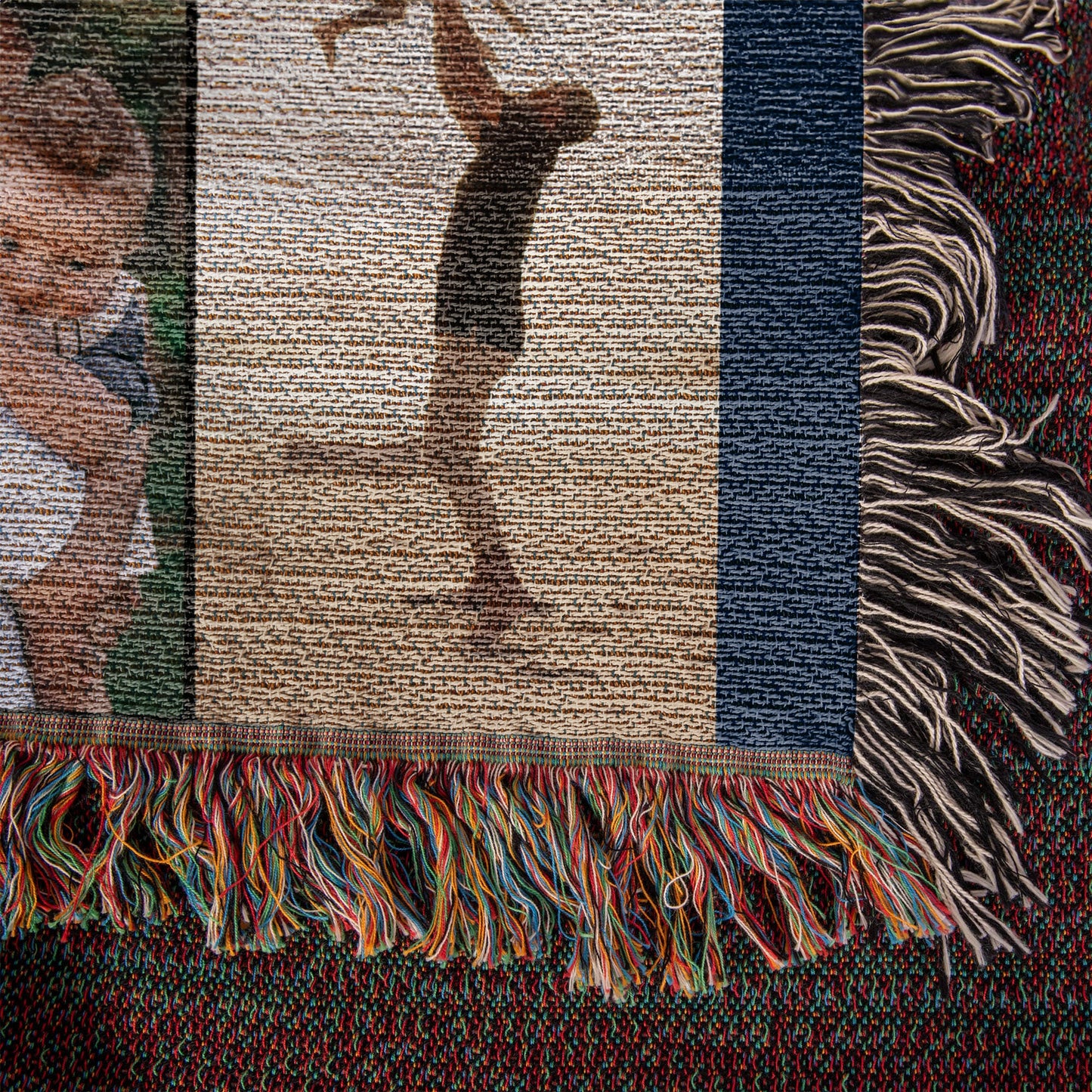 Personalized Father's Day Photo Woven Blanket