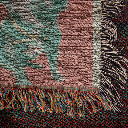 Custom Pet Pop Art Woven Blanket Personalized Heirloom Pet Portrait Throw