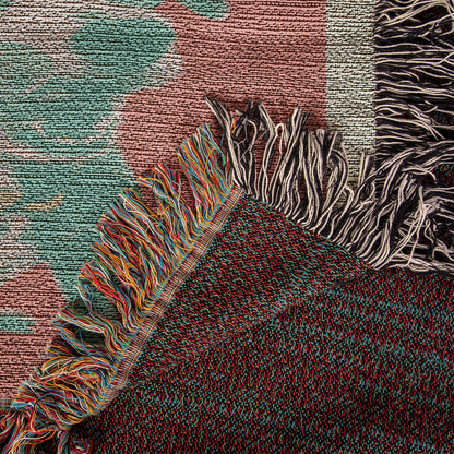 Custom Pet Pop Art Woven Blanket Personalized Heirloom Pet Portrait Throw