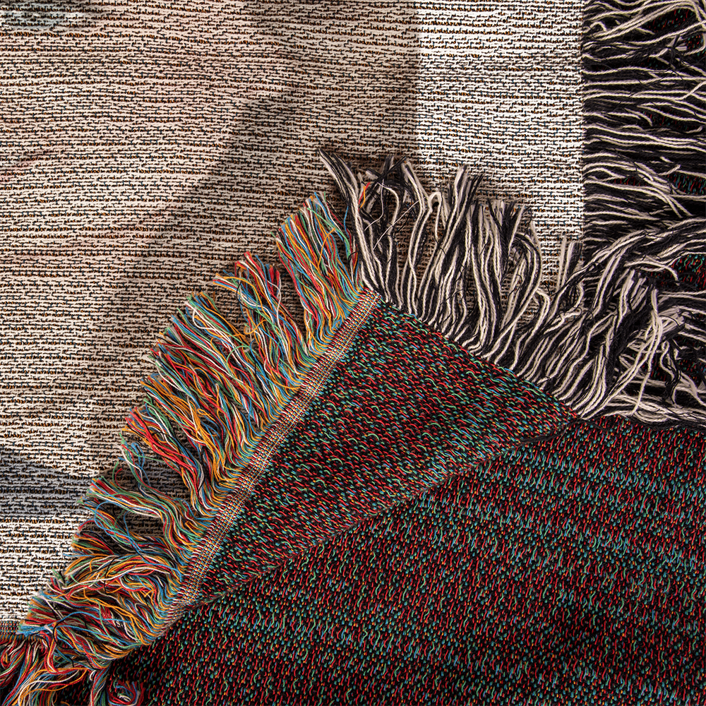 Personalized Couple's Watercolor Portrait Woven Blanket | Custom Heirloom Valentine's Gift