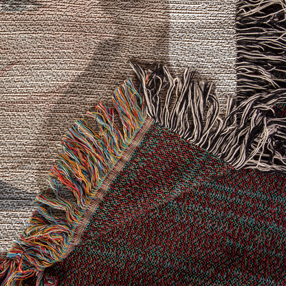 Personalized Couple's Watercolor Portrait Woven Blanket | Custom Heirloom Valentine's Gift