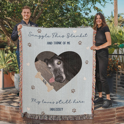 Custom Pet Memorial Woven Blanket