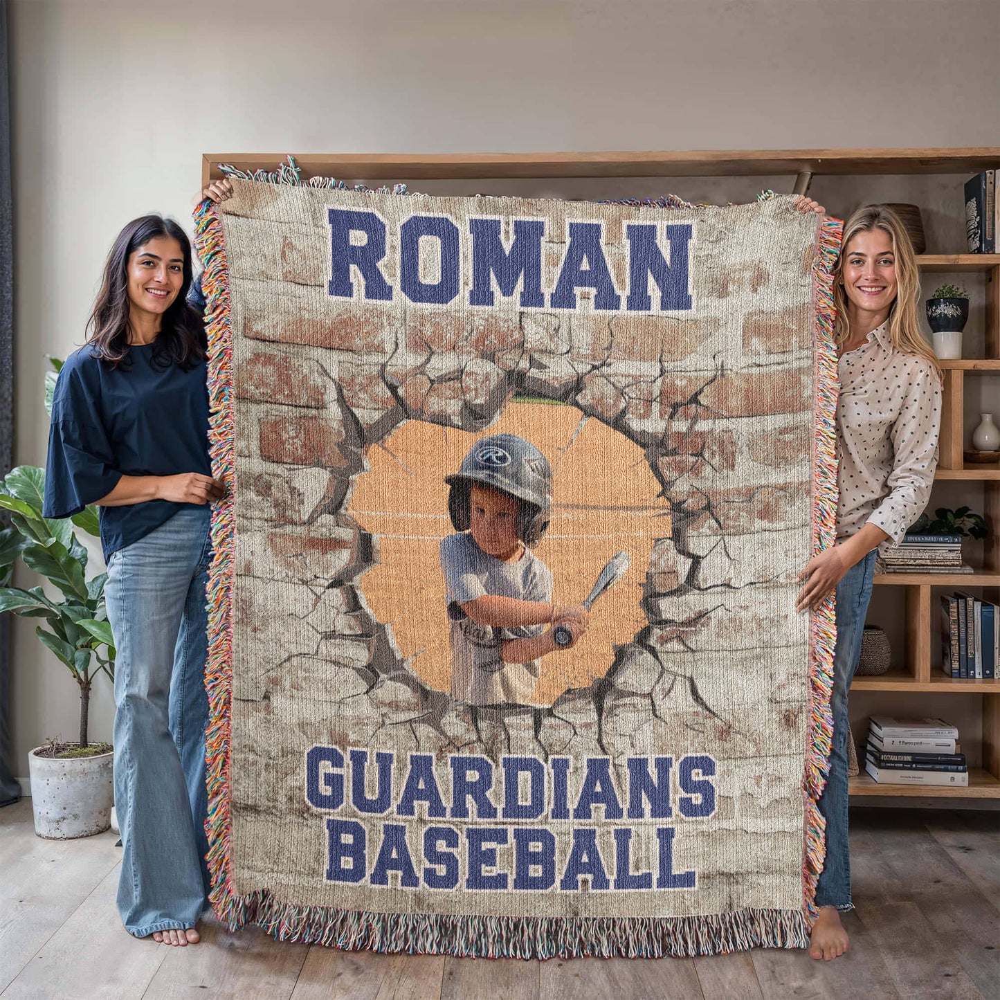 Custom Baseball “Breakthrough” Woven Blanket