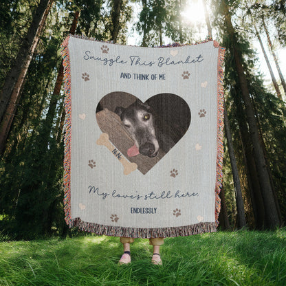 Custom Pet Memorial Woven Blanket