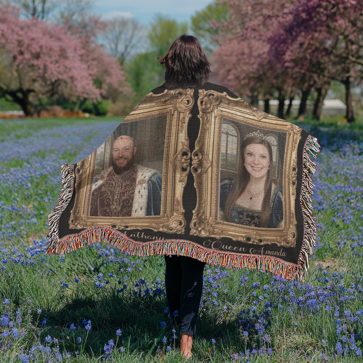 Custom Royalty Portrait Blanket – Turn Your Photo Into a Regal Heirloom Keepsake