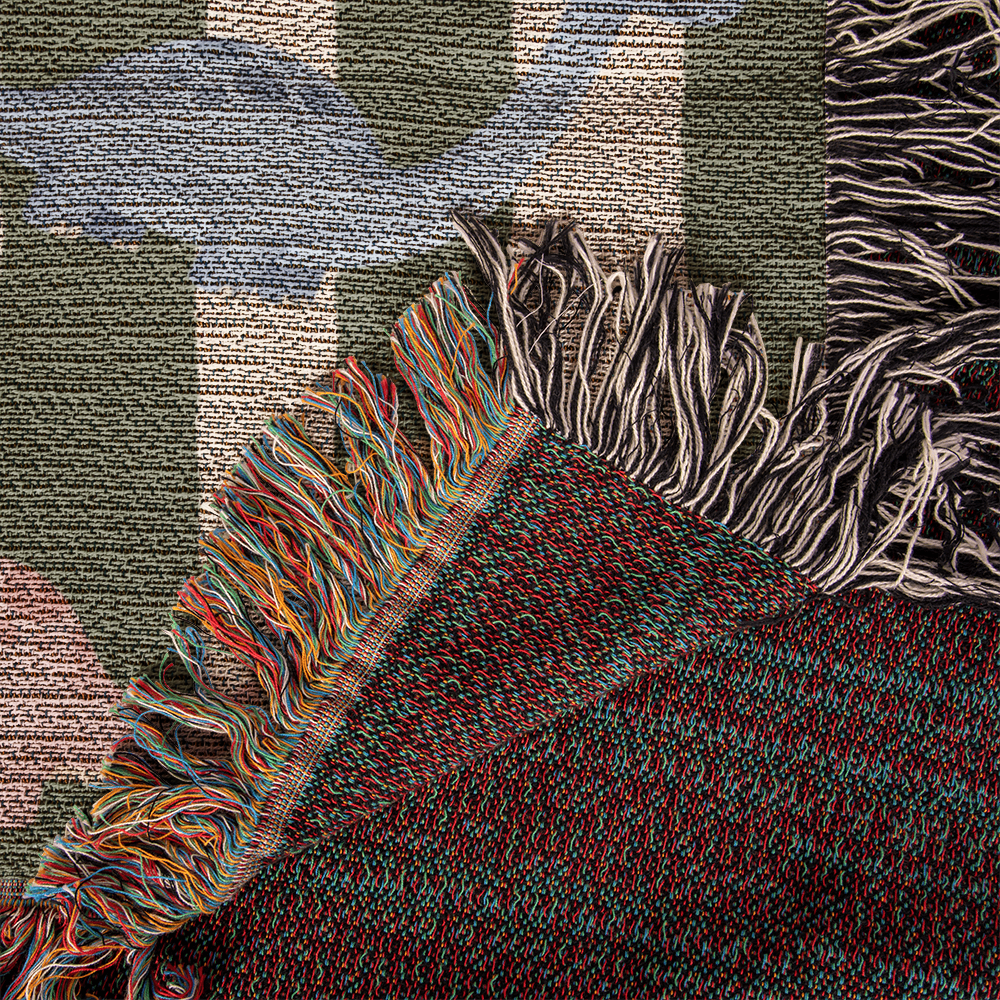 Personalized Dinosaur Heirloom Woven Blanket – Custom Baby Name Throw