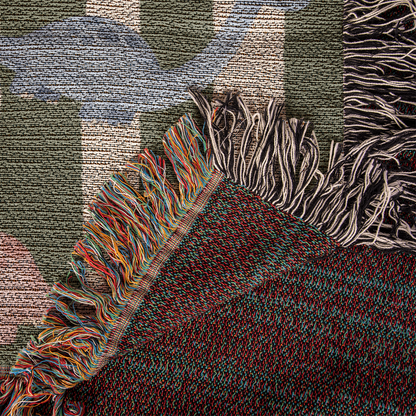 Personalized Dinosaur Heirloom Woven Blanket – Custom Baby Name Throw