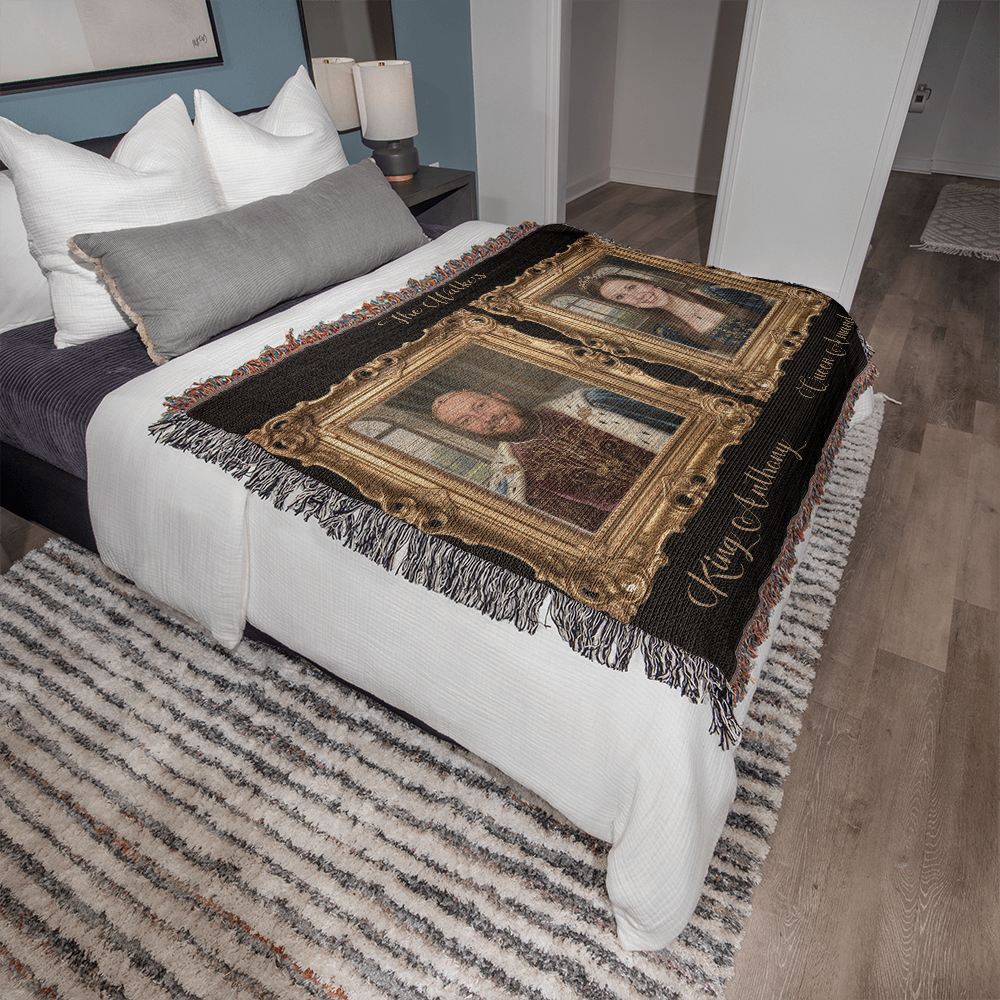 Custom Royalty Portrait Blanket – Turn Your Photo Into a Regal Heirloom Keepsake