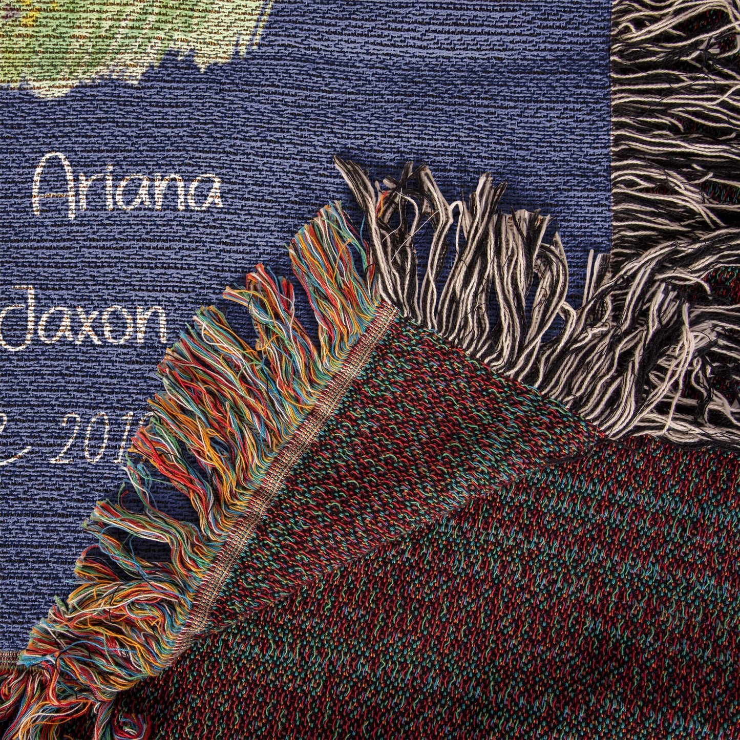 Personalized Farmhouse Lemon Tree Family Heirloom Woven Throw Blanket – Custom Names & Established Date