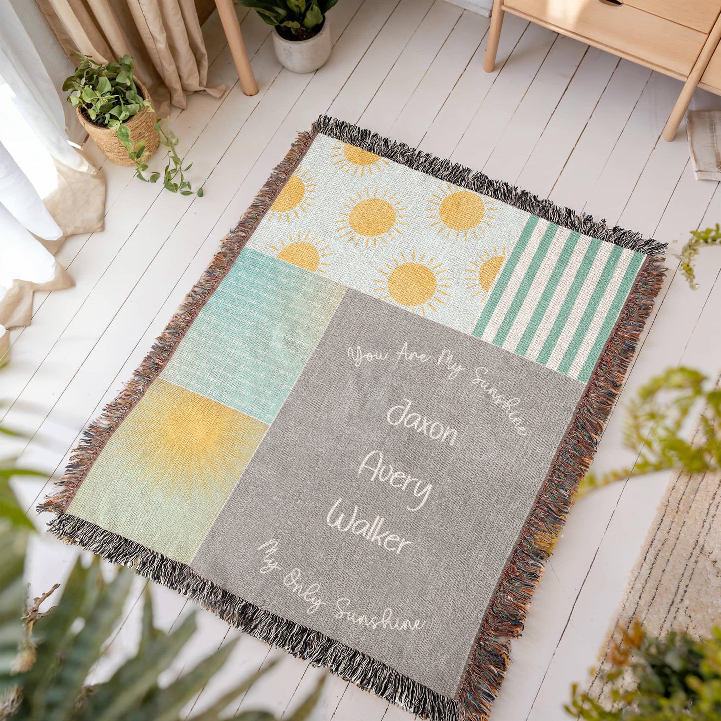 "You Are My Sunshine" Personalized Baby Blanket