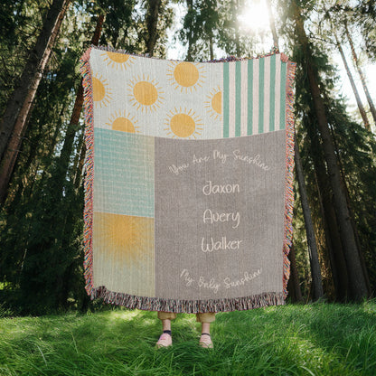 "You Are My Sunshine" Personalized Baby Blanket