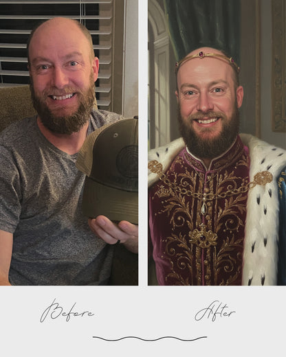 Custom Royalty Portrait Blanket – Turn Your Photo Into a Regal Heirloom Keepsake